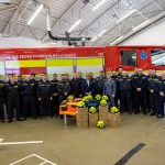 brig. gen. Radim Kuchař, HZS MSK, primátor města Jan Dohnal, náměstek primátora Aleš Boháč se zástupci ostravských jednotek sbor brig. gen. Radim Kuchař, HZS MSK, primátor města Jan Dohnal, náměstek primátora Aleš Boháč se zástupci ostravských jednotek sbor